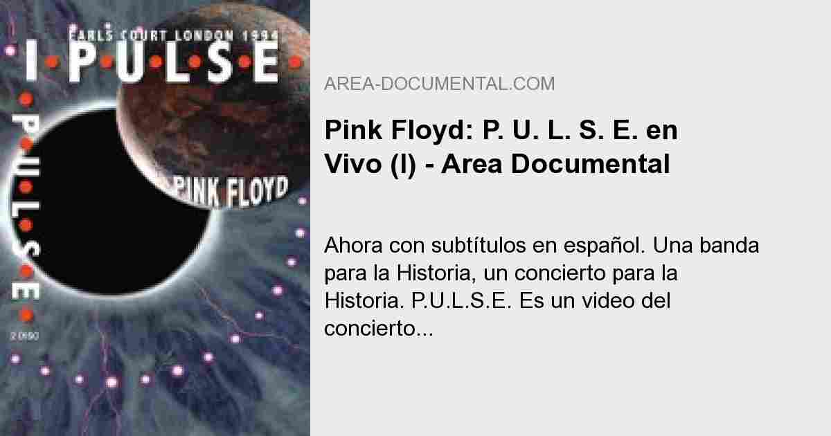 Pink Floyd P U L S E En Vivo I Area Documental